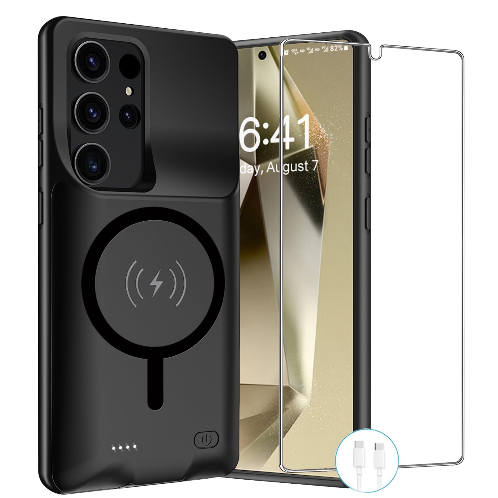 Amazon.com: Wireless Charging Case for Galaxy S24 Ultra, Upgraded